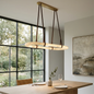 Alabaster Round Leather Chandelier