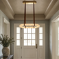 Alabaster Round Leather Chandelier