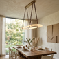 Alabaster Round Leather Chandelier