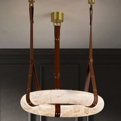 Alabaster round Pendant Light