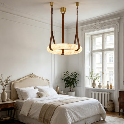 Alabaster round Pendant Light