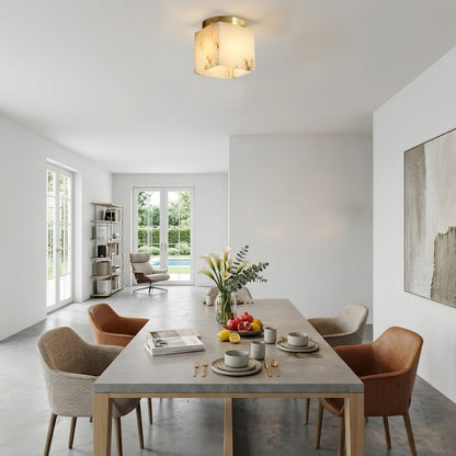 Alabaster Square Ceiling Light