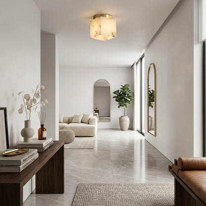 Alabaster Square Ceiling Light