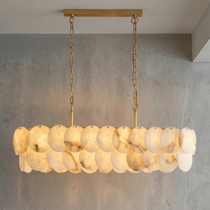 Alabaster Tiered Round Chandelier