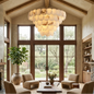Alabaster Tiered Round Chandelier