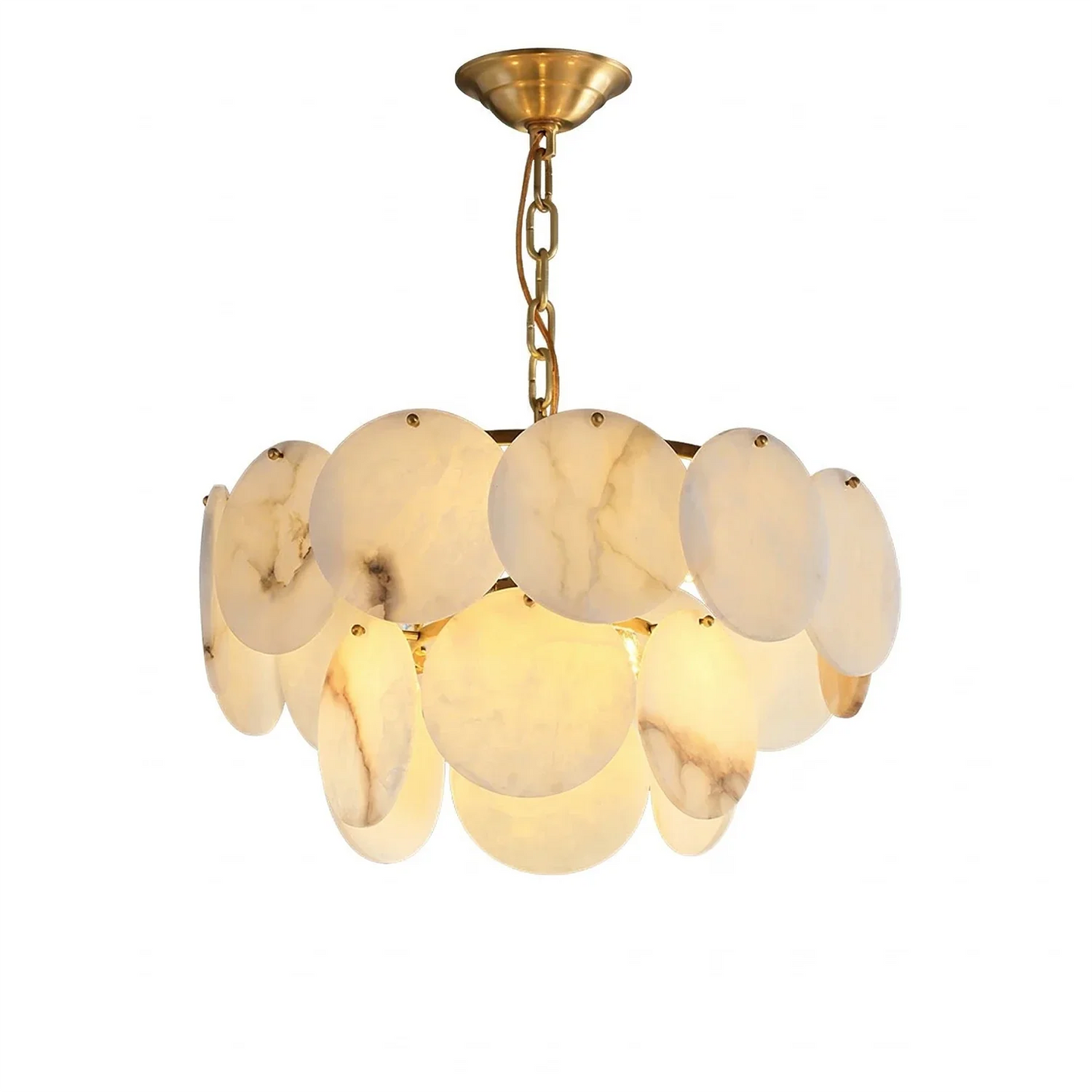 Alabaster Tiered Round Chandelier