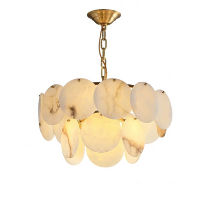 Alabaster Tiered Round Chandelier