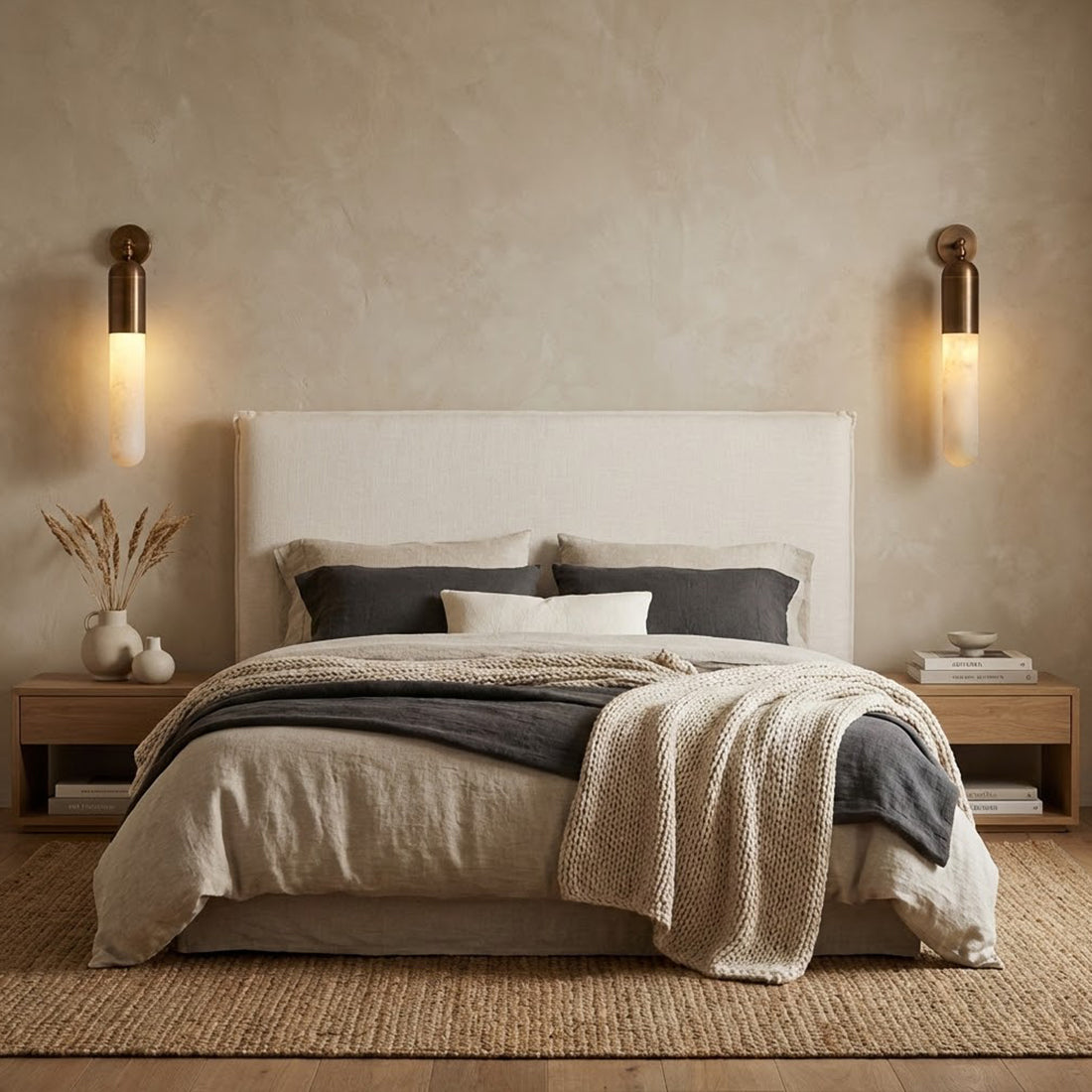 Alabaster Tube Wall Sconce