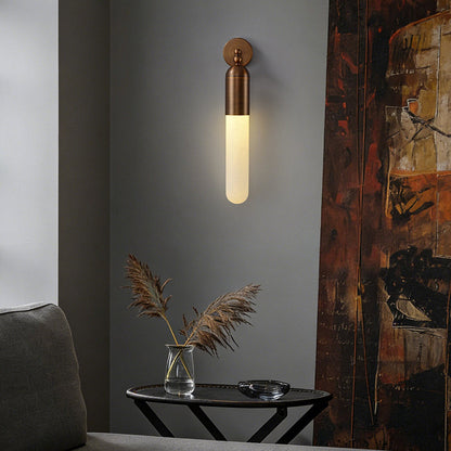 Alabaster Tube Wall Sconce