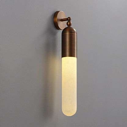 Alabaster Tube Wall Sconce