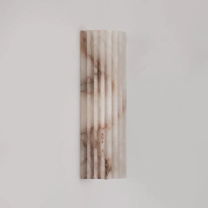 Alabaster Vertical Groove Wall Lamp
