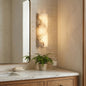 Alabaster Vertical Groove Wall Lamp