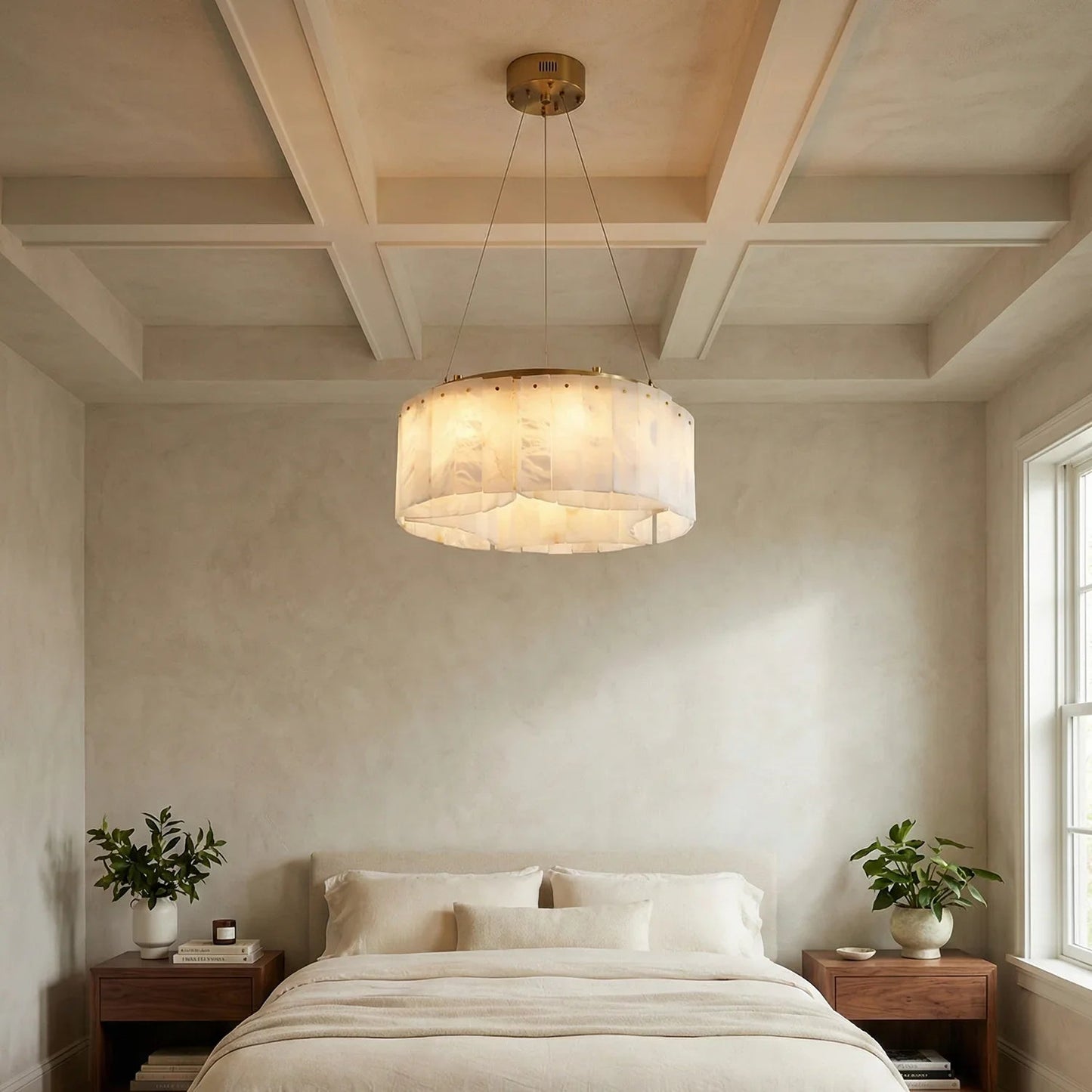 Alabaster Willamette Round Layered Chandelier