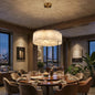 Alabaster Willamette Round Layered Chandelier