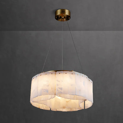 Alabaster Willamette Round Layered Chandelier
