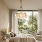 Alba Natural Alabaster Disc Chandelier