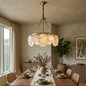 Alba Natural Alabaster Disc Chandelier