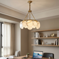 Alba Natural Alabaster Disc Chandelier