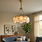 Alba Natural Alabaster Disc Chandelier