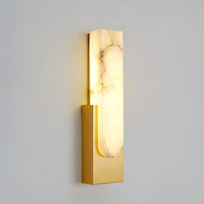 Alberta Brass Marble Wall Light