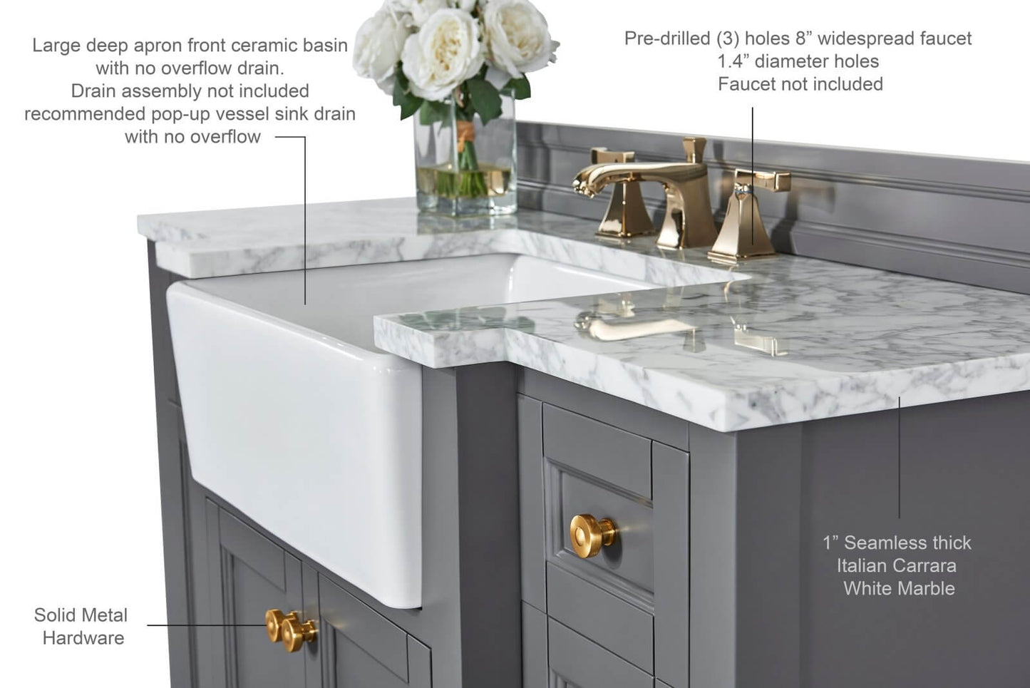Adeline 48" Bath Vanity Set