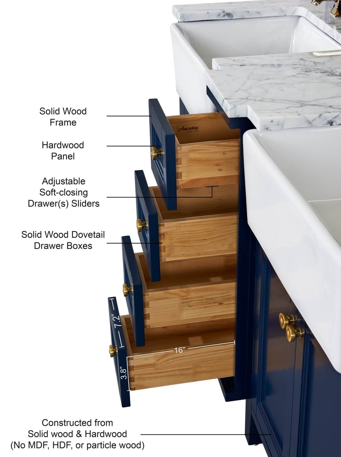 Adeline 60" Bath Vanity Set
