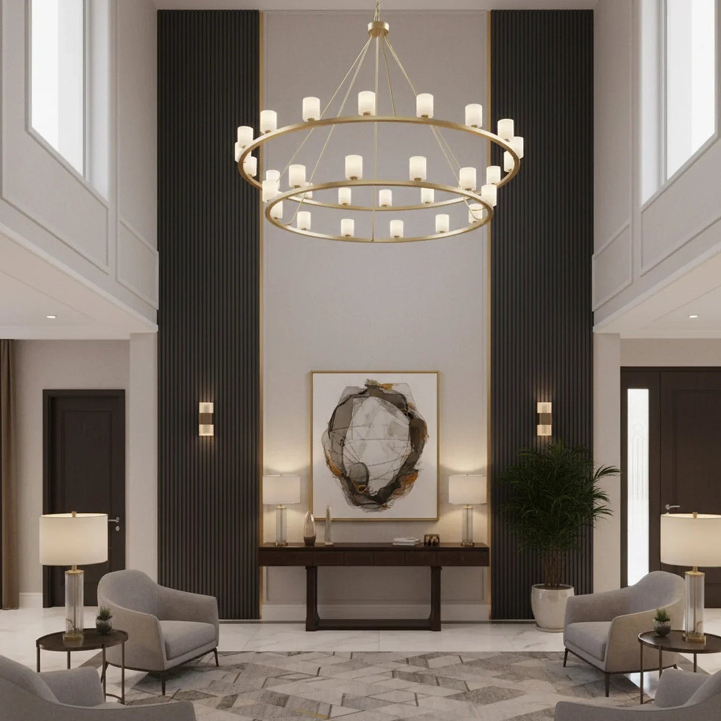 Aragon Light Alabaster Chandelier