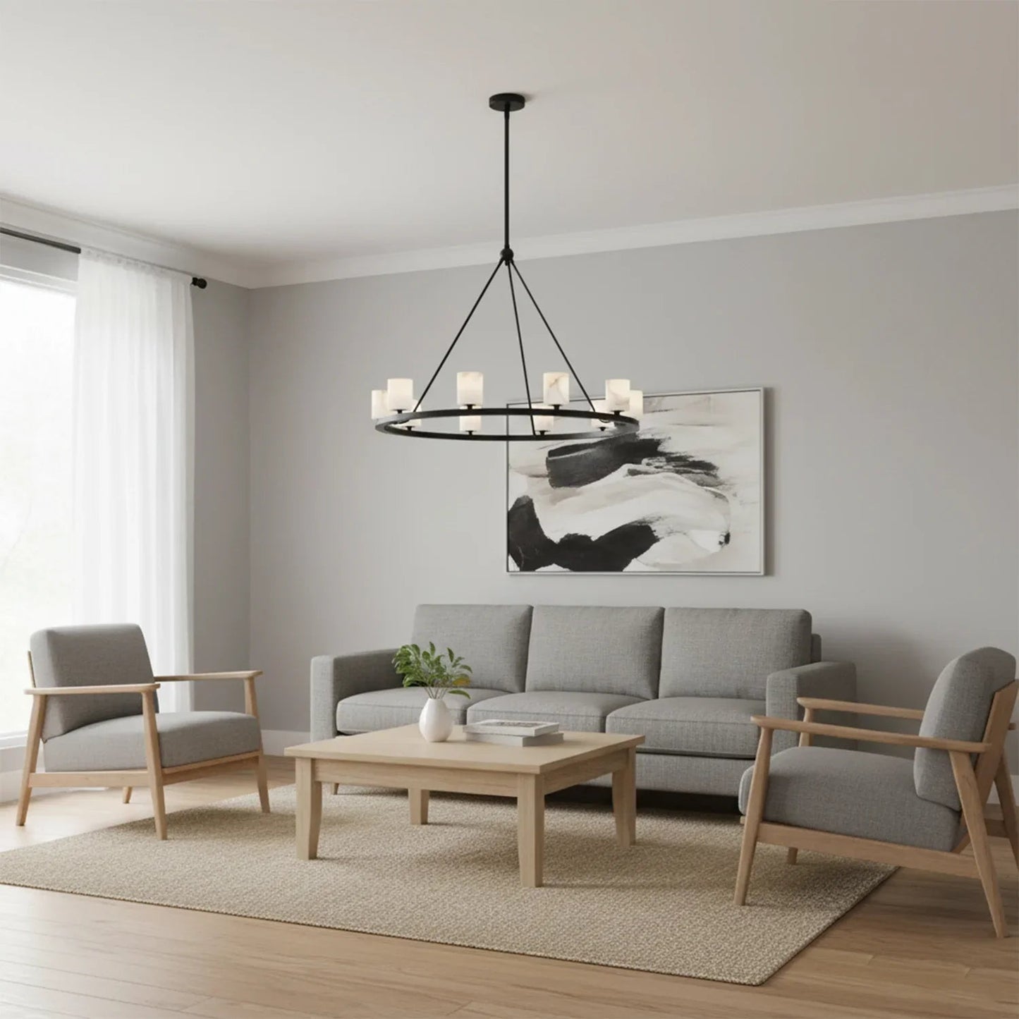 Aragon Light Alabaster Chandelier