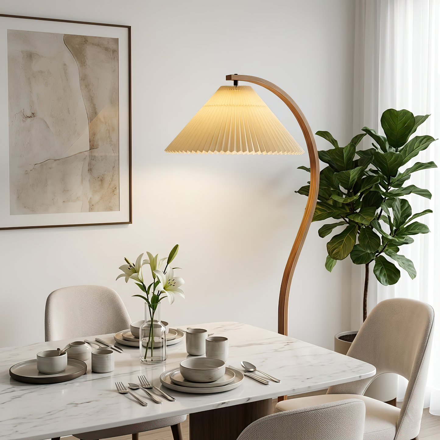 Arc Bentwood Floor Lamp