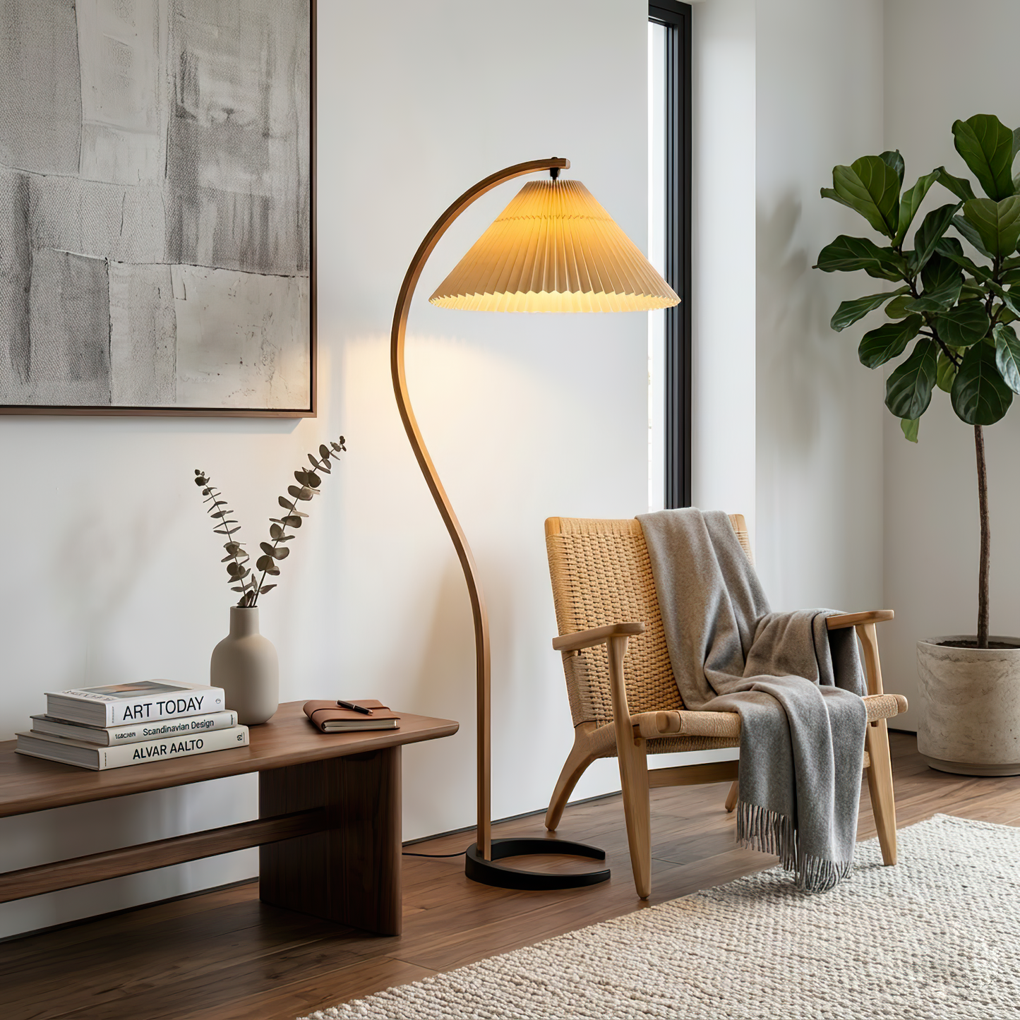 Arc Bentwood Floor Lamp