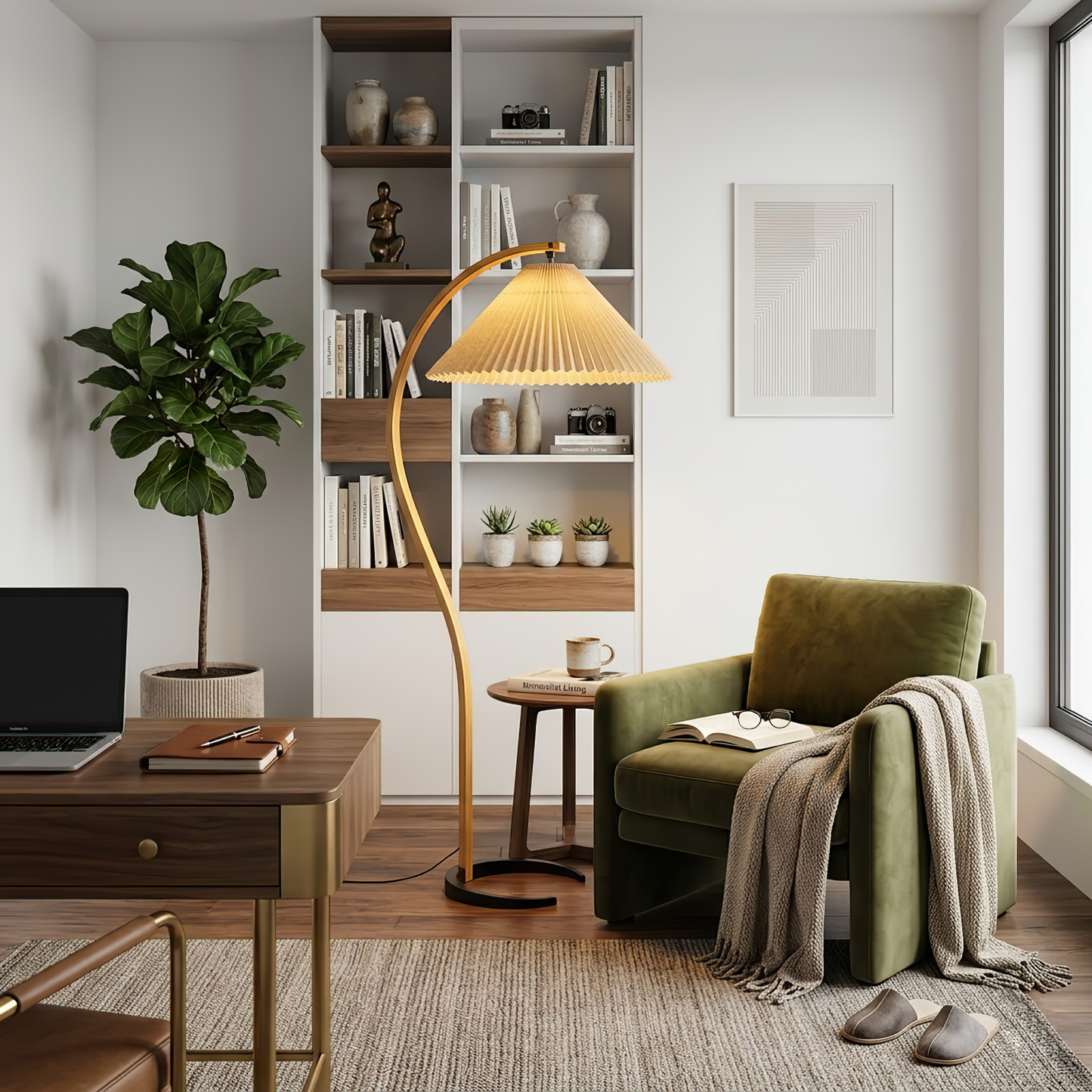 Arc Bentwood Floor Lamp