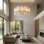Artisanal Alabaster Large Chandelier