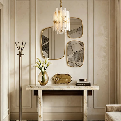 Artisanal Alabaster Large Chandelier