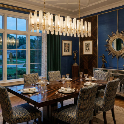 Artisanal Alabaster Large Chandelier
