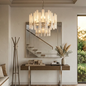 Artisanal Alabaster Large Chandelier