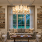 Artisanal Alabaster Large Chandelier