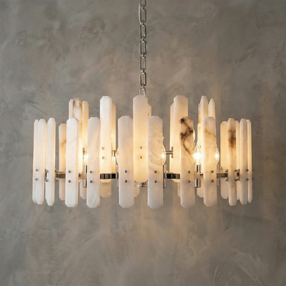 Artisanal Alabaster Large Chandelier