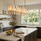 Artisanal Alabaster Large Chandelier