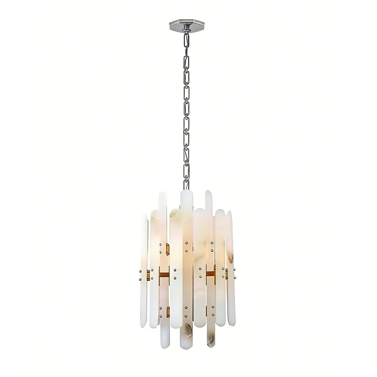 Artisanal Alabaster Large Chandelier