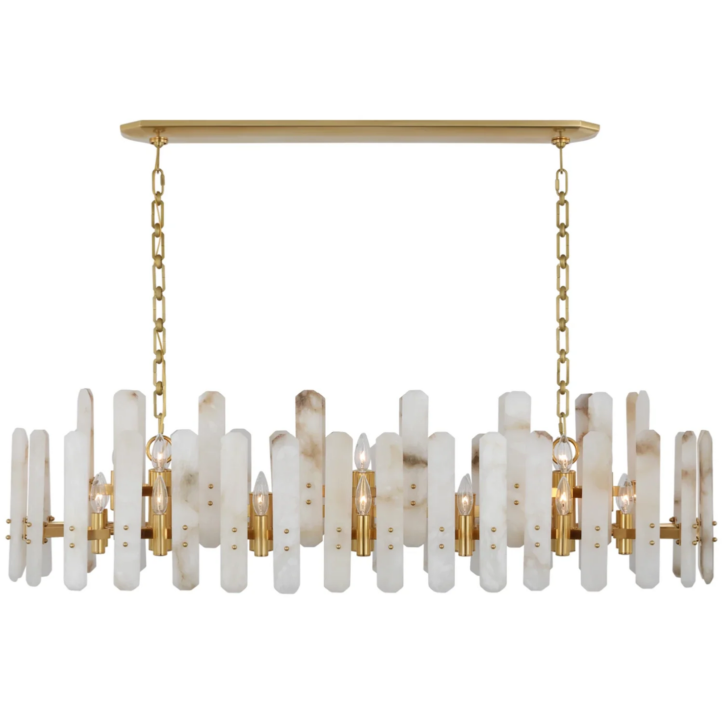 Artisanal Alabaster Large Chandelier