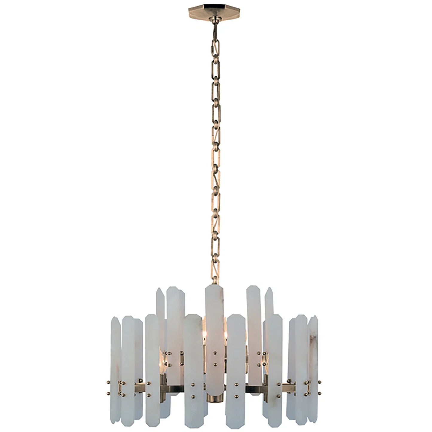 Artisanal Alabaster Large Chandelier
