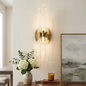 Artisanal Rippled Glass Wall Sconce