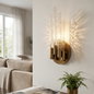 Artisanal Rippled Glass Wall Sconce