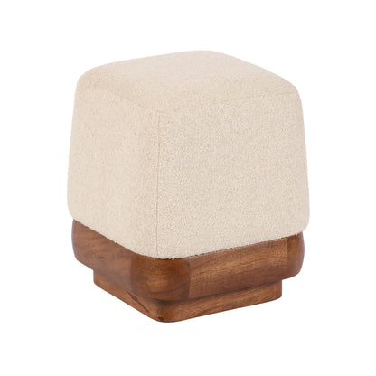 Sabri Square Ottoman Fabric and Wood