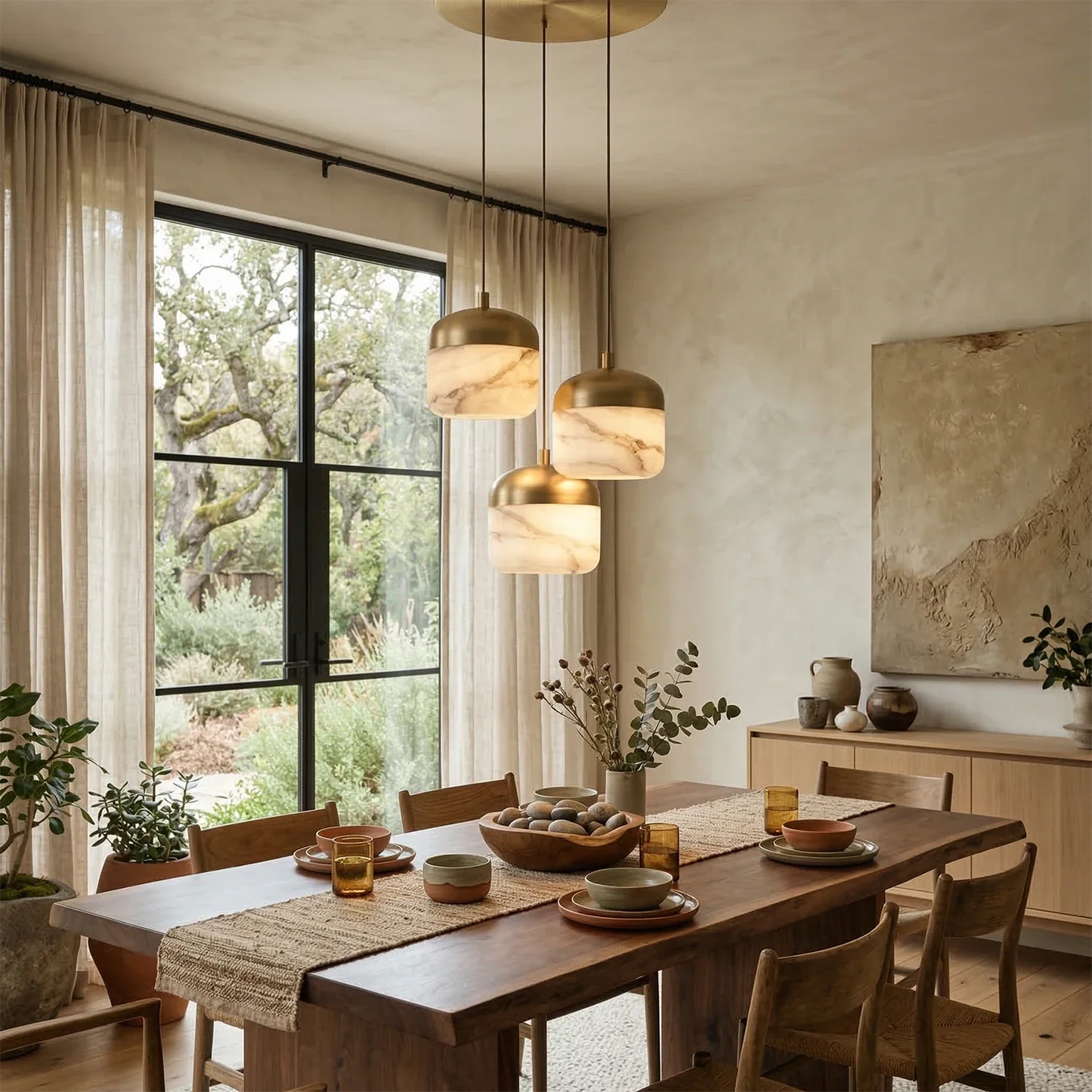 AstaVera Alabaster Pendant Light
