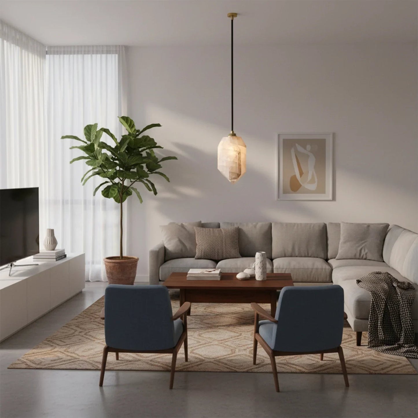 Aubrey Alabaster Pendant Light