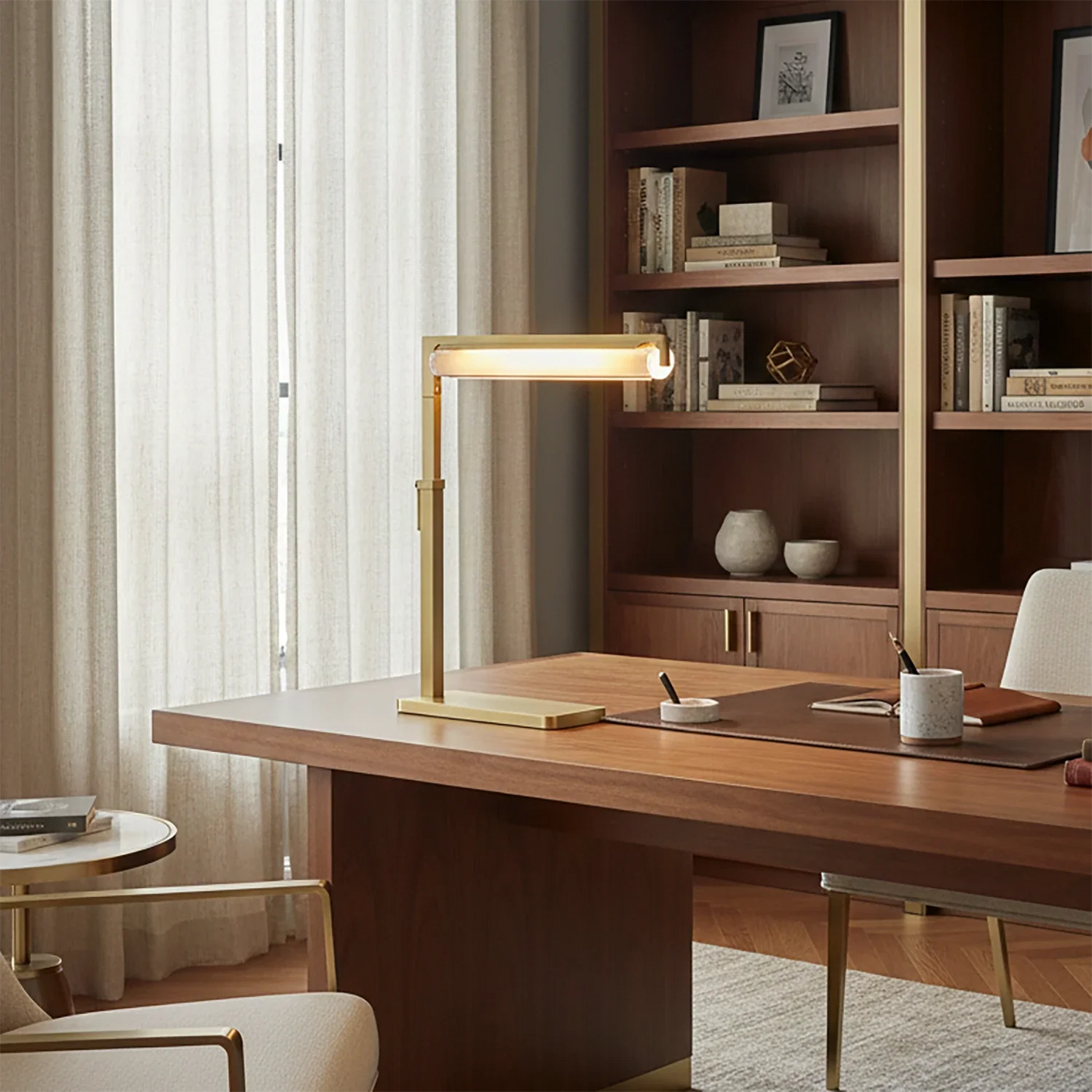 Audobos Glass Task Table Lamp