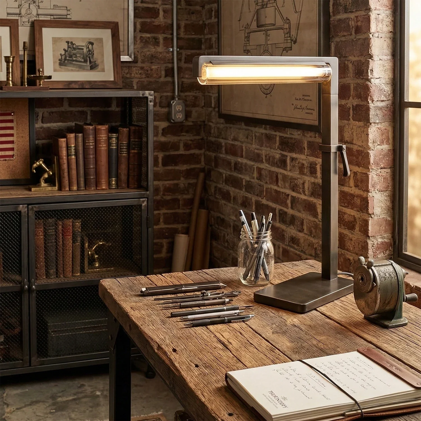 Audobos Glass Task Table Lamp