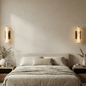 Audon Natural Linear Alabaster Stone Wall Sconce