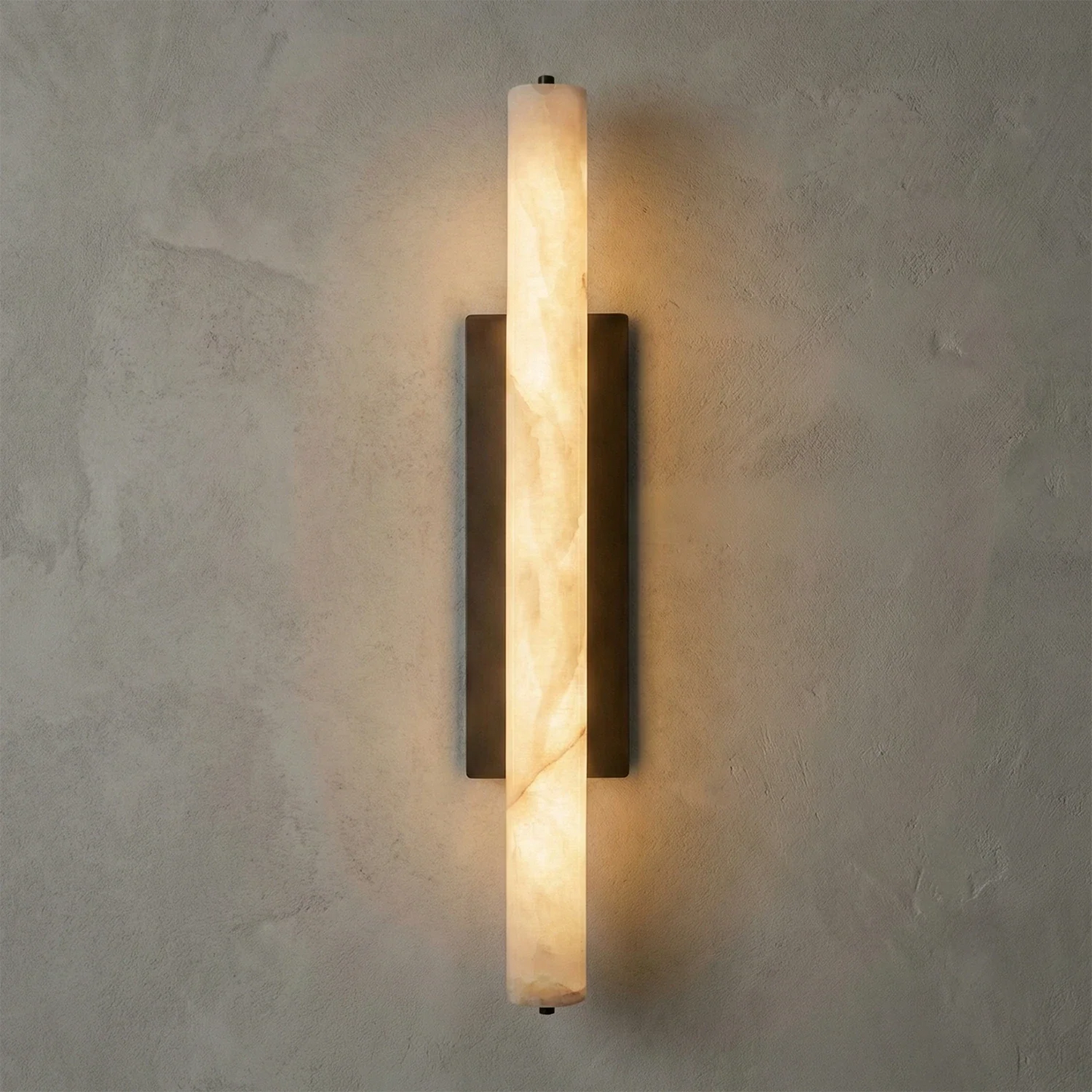 Audon Natural Linear Alabaster Stone Wall Sconce